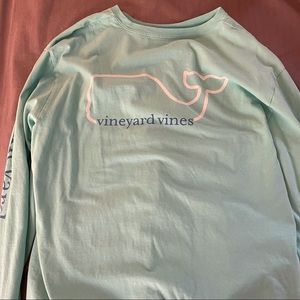 Mint Long Sleeve Vineyard Vines Whale Tee
